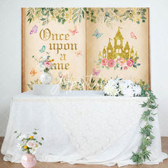 Aperturee - Once Upon A Time Princess Castle Birthday Backdrop