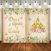 Aperturee - Once Upon A Time Princess Castle Birthday Backdrop