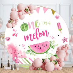 Aperturee - One In A Melon Pink Happy 1st Birthday Backdrop