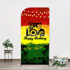 Aperturee - One Love Hawaii Evening Night Arch Birthday Backdrop