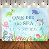 Aperturee - Oneder The Sea Animal Happy Birthday Water Backdrop