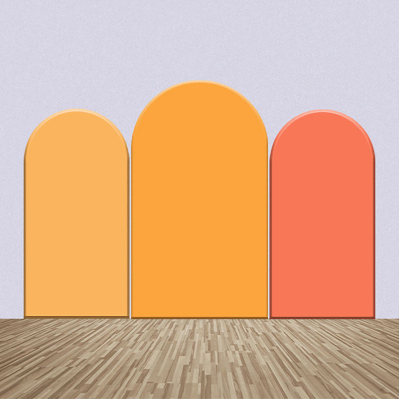 Aperturee - Orange Solid Color One Sided Arch Backdrop Kit