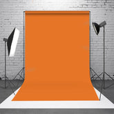 Aperturee - Orange Solid Color Portrait Photo Booth Backdrop