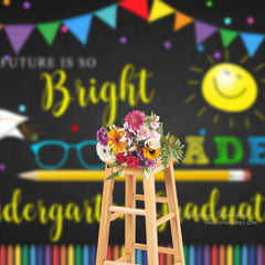 Aperturee - Our Future Is So Bright Crayon Black Grad Photo Backdrop