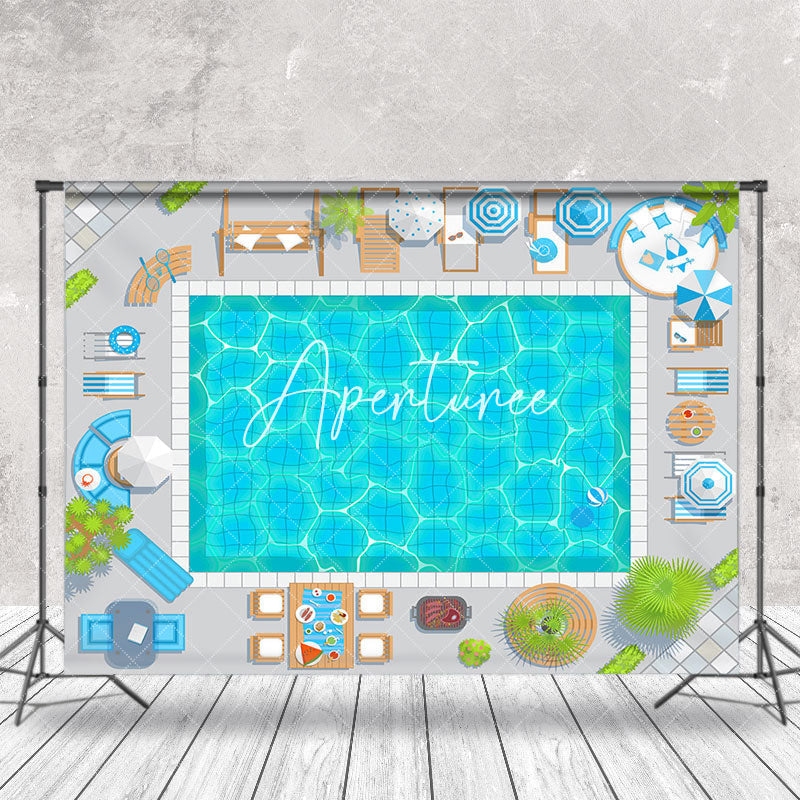 Aperturee - Overlooking Swimming Pool Sunbathing Summer Backdrop