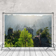 Aperturee - Overlooking The Magnificent View Of Mountain Backdrop