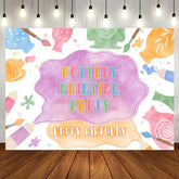 Aperturee - Painting Party Watercolor Pigment Birthday Backdrop