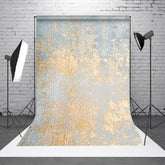 Aperturee - Pale Blue Gold Texture Wall Photoshoot Backdrop