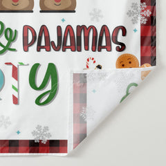 Aperturee - Pancake Pajama Red White Christmas Party Backdrop