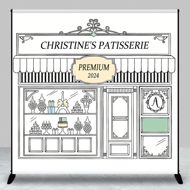 Aperturee - Paris Patisserie Crafts Custom Birthday Backdrop