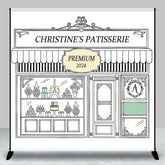Aperturee - Paris Patisserie Crafts Custom Birthday Backdrop