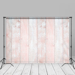 Aperturee - Pastel Pink Vertical Stripe Wood Portrait Backdrop