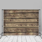 Aperturee - Pastoral Brown Transverse Wood Grain Photo Backdrop