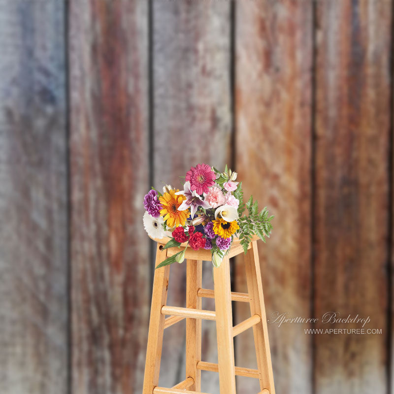 Aperturee - Pastoral Brown Vertical Wood Photo Studio Backdrop