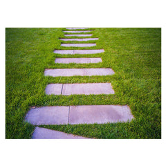 Aperturee - Paving Slabs Spring Park Greenery Rubber Floor Mat