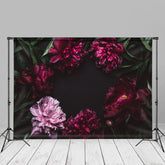 Aperturee - Peony Vintage Black Portrait Photography Backdrop