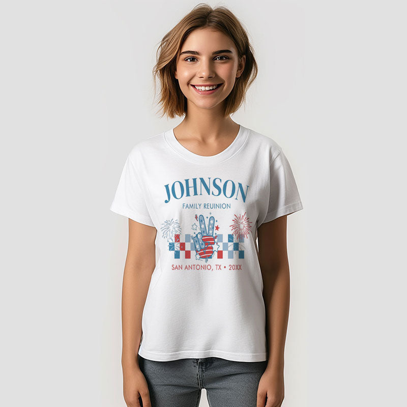 Aperturee - Personalized 4th Of July Family Reunion T-Shirt