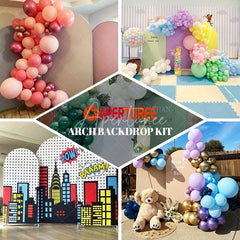 Aperturee - Personalized Chiara Backdrop Kit for Party Decorations