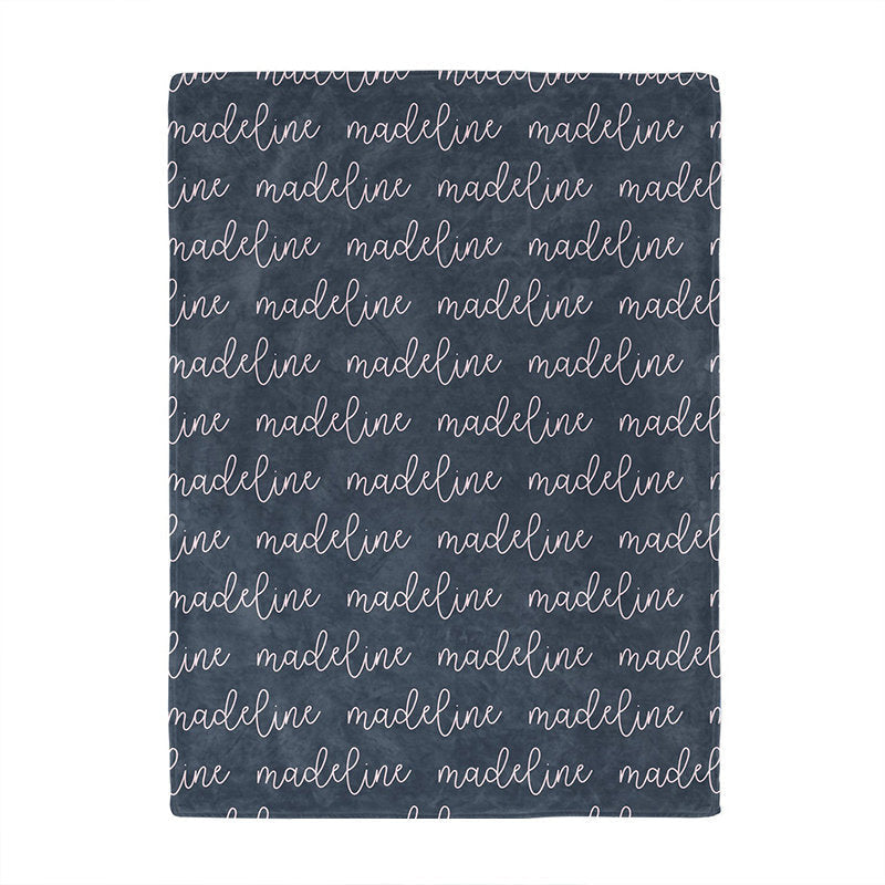 Lofaris Personalized Cursive Name Throw Blanket Baby Gift