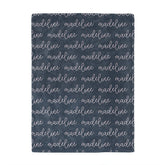 Lofaris Personalized Cursive Name Throw Blanket Baby Gift