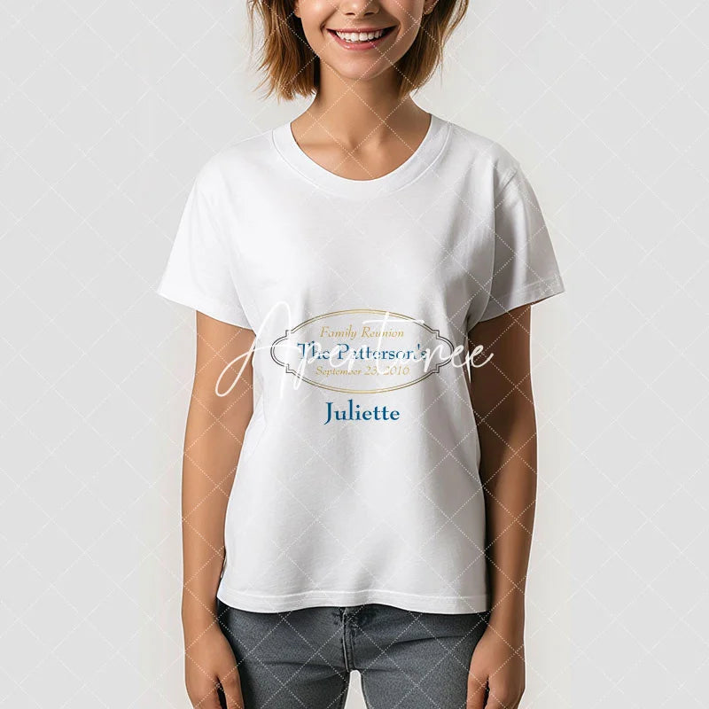 Aperturee - Personalized Fancy Oval Vacation Family Reunion TShirt