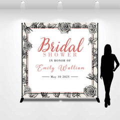 Aperturee - Personalized Floral Handpaint Bridal Shower Backdrop