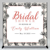 Aperturee - Personalized Floral Handpaint Bridal Shower Backdrop