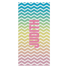 Aperturee - Personalized Name Colorful Beach Towel for Kids Gifts