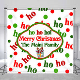 Lofaris Personalized Name Ho Text Repeat Christmas Backdrop
