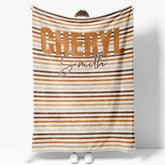 Aperturee - Personalized Name Text Soft Blanket For Family Gifts