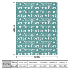 Lofaris Personalized Name With Stars Kids Soft Blanket Gift