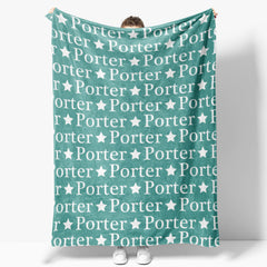 Lofaris Personalized Name With Stars Kids Soft Blanket Gift