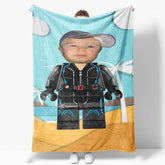 Aperturee - Personalized Photo Face Coastal Block Soldier Blanket