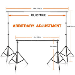 Aperturee - Photo Video Studio Adjustable Background Backdrop Stand