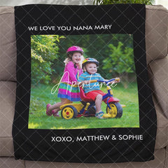 Lofaris Picture Personalized Plush Fleece Photo Blanket
