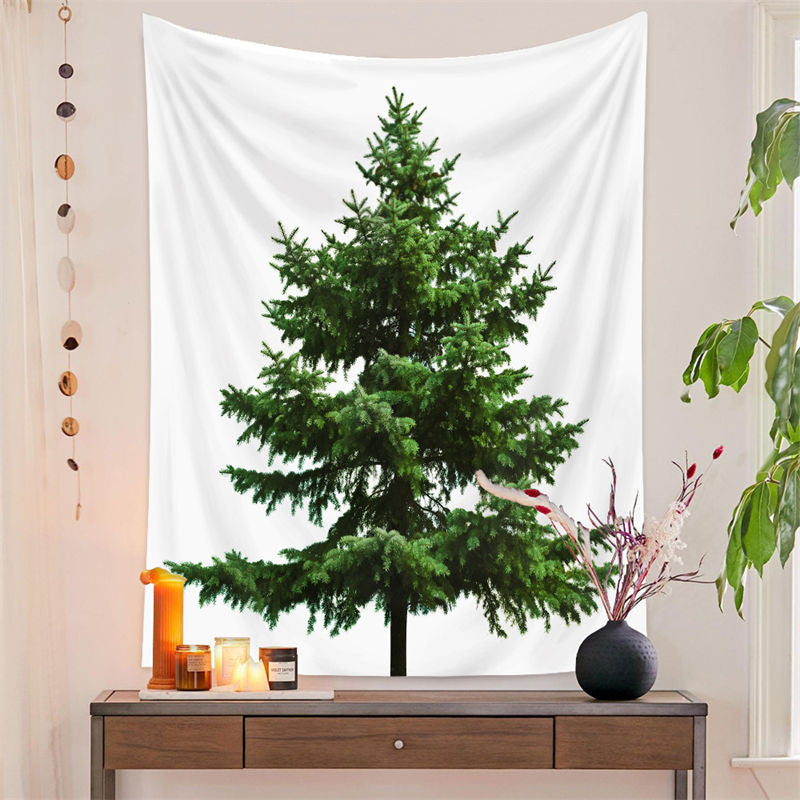 Aperturee - Pine Tree Outdoor Christmas Tapestry Wall Hanging