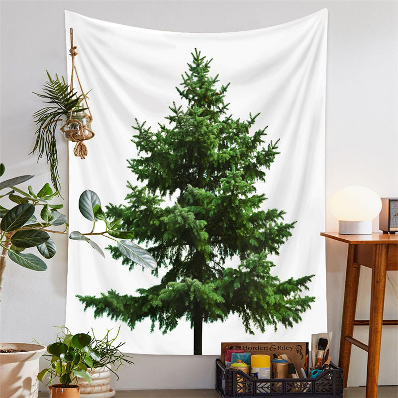 Aperturee - Pine Tree Outdoor Christmas Tapestry Wall Hanging
