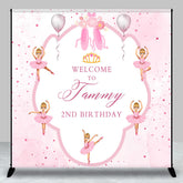 Aperturee - Pink Ballet Princess Custom 2nd Birthday Backdrop