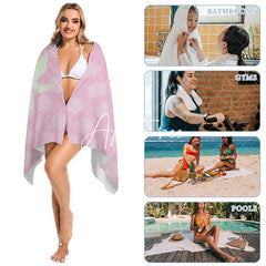 Aperturee - Pink Flamingo Summer Christmas In July Beach Towel