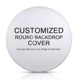 Aperturee Pink Floral And Gold Stripes Round Birthday Backdrop