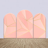 Aperturee - Pink Golden Lines Birthday Party Arch Backdrop Kit