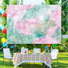 Aperturee - Pink Green Watercolor Ink Abstract Textured Backdrop