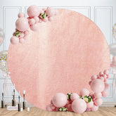 Aperturee - Pink Happy Birthday Circle Backdrop For Party