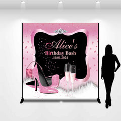 Aperturee - Pink High Heel Diamond Ring Custom Birthday Backdrop