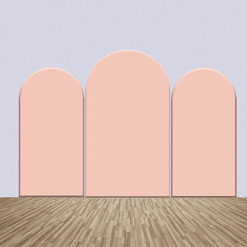 Aperturee - Pink Orange Theme Solid Color Arch Backdrop Kit