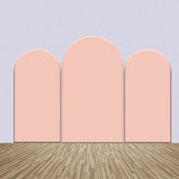 Aperturee - Pink Orange Theme Solid Color Arch Backdrop Kit