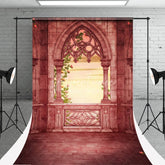 Aperturee - Pink Retro Architecture Sweep Photography Backdrop