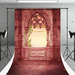 Aperturee - Pink Retro Architecture Sweep Photography Backdrop