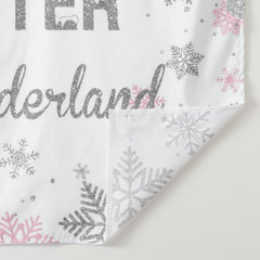 Aperturee - Pink Snow Winter Onederland 1st Birthday Backdrop