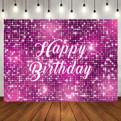 Aperturee - Pink Sparkling Sequin Dance Happy Birthday Backdrop